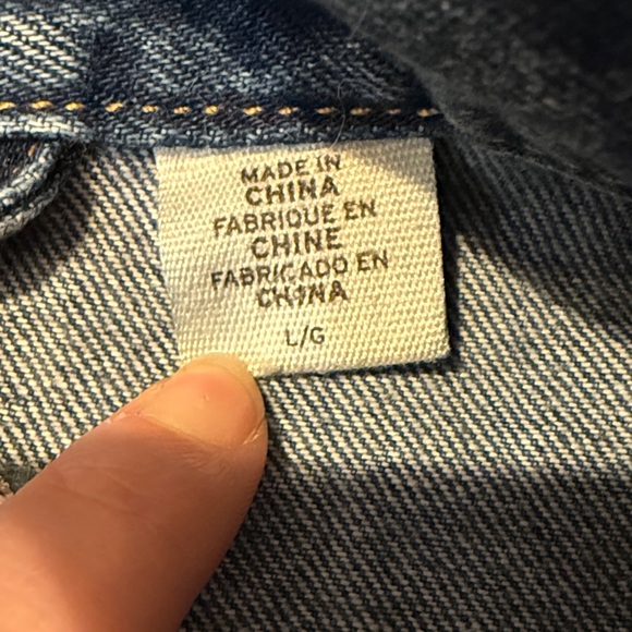 Levi's MLB Blue Denim Jacket with Red Sox Logo Patches - size Large - Picture 3 of 8